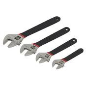 Adjustable Wrench Set Ni-Fe Finish 4pc image
