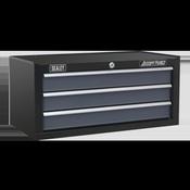 American PRO(R) Mid-Box Tool Chest 3 Drawer - Black/Grey