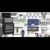 Superline PRO(R) Topchest &amp;amp; Rollcab Combination 10 Drawer with 148pc Tool Kit - Black image