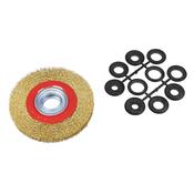 150 x 20mm Crimped Wide Wire Wheel 32mm Bore image