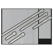 Wobble Extension Bar Set 1/4"Sq Drive 5pc image