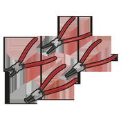 Internal/External Circlip Pliers Set 230mm 4pc image