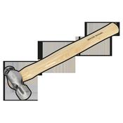 Ball Pein Hammer with Hickory Shaft 1lb image