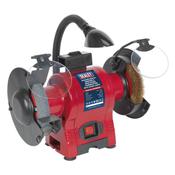 150mm Bench Grinder &amp;amp; Wire Wheel Combination with Worklight 250W/230V image