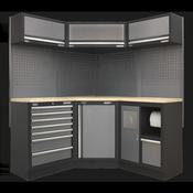 Superline PRO(R) Corner Storage System with Wood Worktop 1.55m