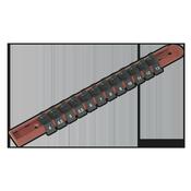 Socket Retaining Rail with 12 Clips 1/4"Sq Drive image