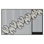 Siegen Flare Nut Crow's Foot Wrench Set 3/8"Sq Drive 10pc image