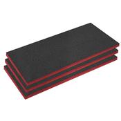 Easy Peel Shadow Foam(R) 1200 x 550 x 50mm, Red/Black - Pack of 3