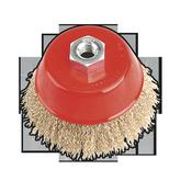 100mm Brassed Steel Crimped Wire Cup Brush M14 x 2mm image