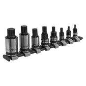 Spline Socket Bit Set 1/4", 3/8" &amp;amp; 1/2"Sq Drive 8pc image