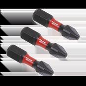 Pozi Impact Power Tool Bits #2 x 25mm 3pc image