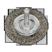 50mm Crimped Flat Wire Brush with 6mm Shaft