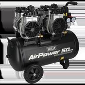 50L Low Noise Oil Free Direct Drive Air Compressor 2 x 2hp image