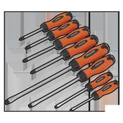 Hammer-Thru Screwdriver Set 8pc - Hi-Vis Orange image