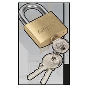 Siegen Brass Body Padlock with Brass Cylinder 40mm image