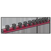 Socket Retaining Rail Magnetic 1/2"Sq Drive 10 Clips image