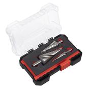 Spiral Flute HSS 4341 Step Drill Bit Set 3pc image