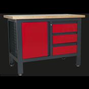 Workbench with 3 Drawers &amp;amp; Cupboard image