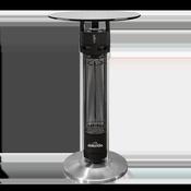 Bistro Table with 1600W Heater, 95cm, Black/Stainless Steel