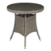 Chester Rattan Wicker Round Outdoor Table with Tempered Glass Top image