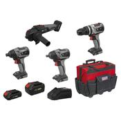 4 x SV20 Series Cordless Brushless Power Tool Kit 20V - 2 Batteries image