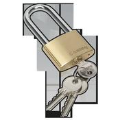 Brass Body Padlock Long Shackle 50mm image