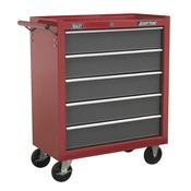 American PRO(R) Rollcab 5 Drawer - Red/Grey