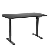 Carbon Fibre Effect Electric Height Adjustable Standing Desk with Memory, Quiet, 1400 x 700mm image