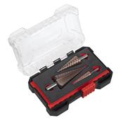 Double Flute HSS M2 Step Drill Bit Set 3pc