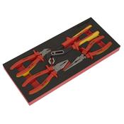 Insulated Pliers Set with Tool Tray 4pc - VDE Approved image