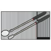 Siegen Telescopic Magnetic LED Pick-Up Tool &amp;amp; Inspection Mirror Set 2pc image