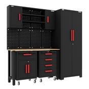 American PRO(R) Complete Garage Storage System with 2 Mobile Trolleys