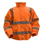 Hi-Vis Orange Jacket with Quilted Lining, Elasticated Waist &amp;amp; Cuffs - X-Large image