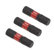 Hex Impact Power Tool Bits 6 x 25mm 3pc image