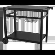 Plancha Trolley with Utensil Holder - Black