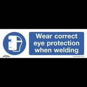 Wear Eye Protection When Welding Safety Sign - Rigid Plastic image