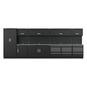 Storage System with Stainless Worktop 5.58m