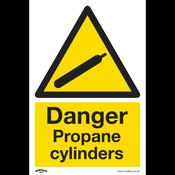 Danger Propane Cylinders Safety Sign - Self-Adhesive Vinyl image