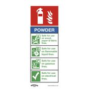 Powder Fire Extinguisher Safety Sign - Self-Adhesive Vinyl image