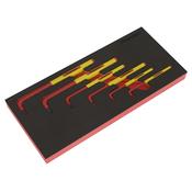 Insulated Hex Key Set with Tool Tray 6pc - VDE Approved image
