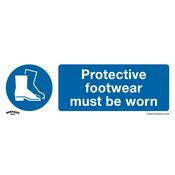 Protective Footwear Must Be Worn Safety Sign - Self-Adhesive Vinyl image