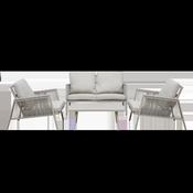 Fusion Aluminium Outdoor Sofa, Arm Chairs &amp;amp; Coffee Table Set 4pc image