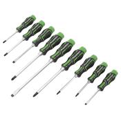 Hammer-Thru Screwdriver Set 9pc - Hi-Vis Green image