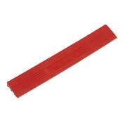 Polypropylene Floor Tile Edge 400 x 60mm, Red Male - Pack of 6 image