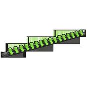Socket Retaining Rail with 16 Clips 3/8"Sq Drive - Hi-Vis Green image