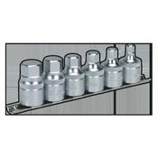 Stubby Hex Socket Bit Set with Rail 1/2"Sq Drive 6pc image