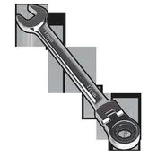 Flexi-Head Ratchet Combination Spanner 17mm image