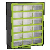 Cabinet Box 18 Drawer - Green/Black image
