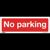 No Parking Safety Sign - Rigid Plastic image