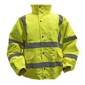 Hi-Vis Yellow Jacket with Quilted Lining, Elasticated Waist &amp;amp; Cuffs - X-Large image